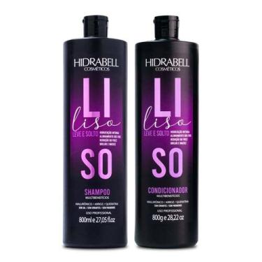 Imagem de Kit liso, leve e solto 800ml Hidrabell Cabelo sem Frizz com Ácido Hial