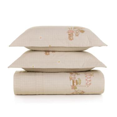 Imagem de Colcha Casal Infantil Dupla Face Alg. 200 Fios Daisy Karsten