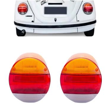 Imagem de Par Lente Traseira Fusca Fafá 1979/86 Itamar 1993/96 Âmbar