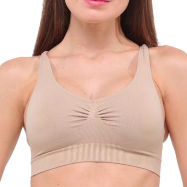 Imagem de Top Selene Nadador Sem Costura Feminino - Chocolate