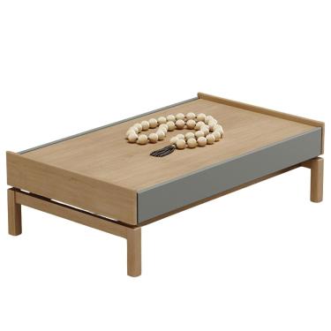 Imagem de Mesa de Centro Para Sala de Estar Retangular Esdras F06 Oak Ferrolack - Lyam Decor