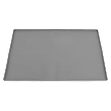 Imagem de Tapete de silicone para máquina de café, antiderrapante, absorção de choque, resistente ao calor, protetor de bancada para home office, café, cinza, 24 x 15,9 polegadas