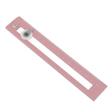Imagem de Zerodis Acessórios para Aulas de Matemática Régua de Plástico Dois Em um Bússola Ferramenta de Desenho Fácil de Usar para Alunos 6,7 X 1,2 X 0,2 Em Material Escolar de Matemática (Rosa)
