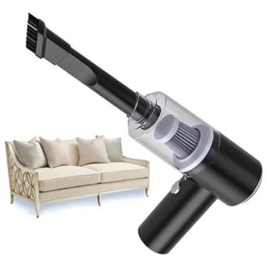 Imagem de Mini Aspirador Automotivo Portátil Potente Recarregável Premium — Aspirar e Soprar, USB Recarregável, Filtro HEPA Lavável, para Carro, Teclado e Casa