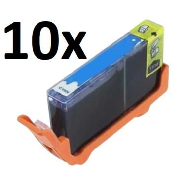 Imagem de Kit +10 Cartucho Ciano Jato De Tinta Compatível 564 564C CO565 - CO565