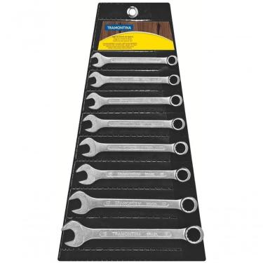 Imagem de Jogo De Chaves Combinadas Tramontina Basic Em Aço Especial Cromado 8 Peças