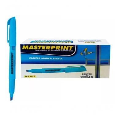 Imagem de Caixa Caneta Marca Texto Masterprint - 12 Unidades Azul