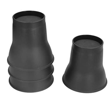 Imagem de Haofy Cadeira Mesa Riser 6 Polegada Tipo Chifre Anti-deslizamento Móveis Riser Adicionar Espaço, Cama Resistente para Dor Nas Costas, Plástico Preto 4 Pces Conjunto