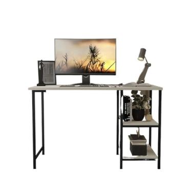 Imagem de Escrivaninha Mesa Office Estudo Estilo Industrial 110cm (Preto com Off White)