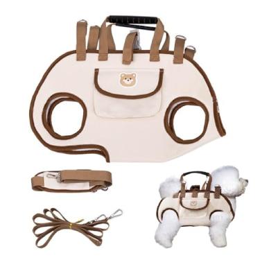 Imagem de Peitoral de elevação para cães, respirável, ajustável, com bolsa pequena para cães e gatos
