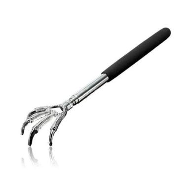Imagem de Coçador De Costas Coçar Garra Telescópica Aço Inox Muscular - VilelaGG