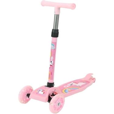 Imagem de Patinete Infantil Cavalinho Rosa com Luz de LED – 3 Rodas Estáveis, Leve e Seguro para Meninas (ROSA)