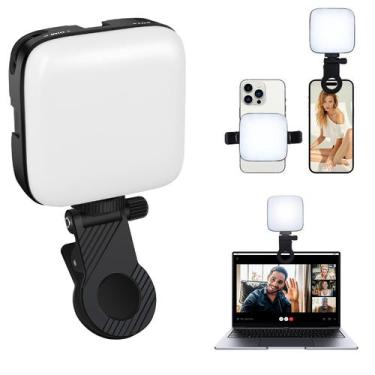 Imagem de Luz de selfie TGHTGH 3000-9900K regulável com clipes frontais e trasei