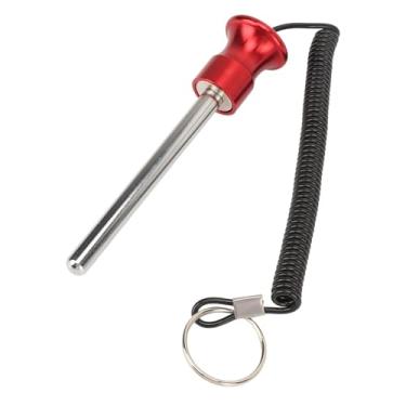 Imagem de Chave seletora de pino de pilha de peso para academia, pino de trava de academia com cordão anexado para acessório de equipamento de exercícios de ginástica (vermelho 8 mm 80 mm)