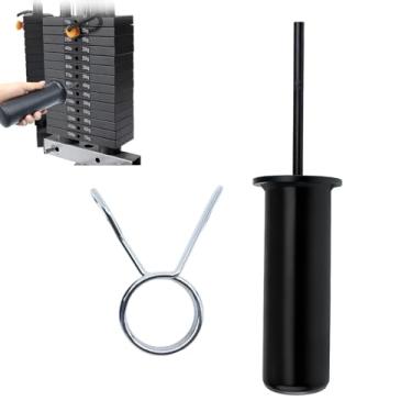 Imagem de Weight Stack Pin And Spring Collar Weight Stack Extender Pin Commercial And Home Gym Accessories (comprimento da haste do gancho: 200 mm, Ø 10 mm, comprimento 110 mm)