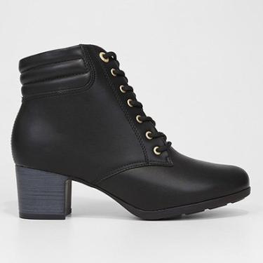 Imagem de Bota Cortuno Cano Curto Modare Salto Bloco Médio Feminina-Feminino