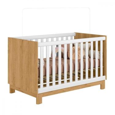 Imagem de Berço Americano 2 Em 1 Slim Mini Cama Freijo Branco Freijo Com Branco