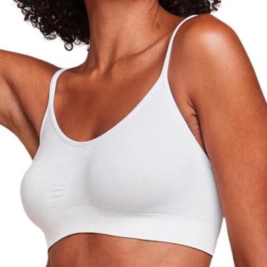Imagem de Top Hope 21020 Sem Aro e Bojo Alças Finas Sem Costura Poliamida, Branc