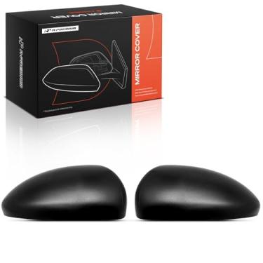 Imagem de A-Premium 2 peças de tampas de espelho retrovisor do lado do motorista e do passageiro - compatível com Chevrolet Cruze 2011-2016, Cruze Limited 2016 - preto texturizado, sem furo de seta
