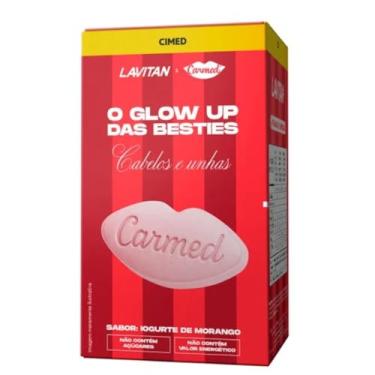 Imagem de Lavitan Carmed O Glow Up das Besties Cabelos e Unhas Sabor Iogurte de Morango 60 Comprimidos Mastigáveis