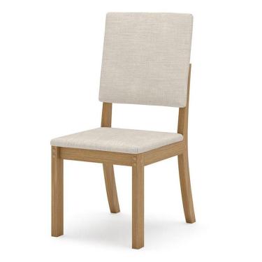 Imagem de Cadeira Para Mesa De Jantar Milla Kit 4 Peças Nature Linho - Henn