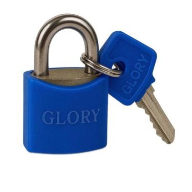 Imagem de Cadeado Colorido Decorado Mala Viagem Academia 25 Mm - Glory, Azul