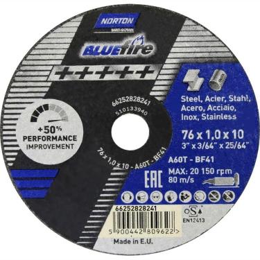Imagem de Disco De Corte Blue Fire 76x1,0x10mm - 66252828241 - Norton