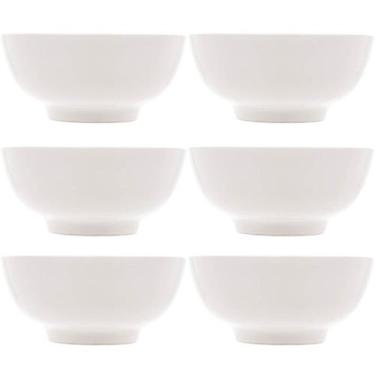 Imagem de Conjunto 6 Tigelas Brancas de Porcelana 540ml Bowls Lyor Clean para So