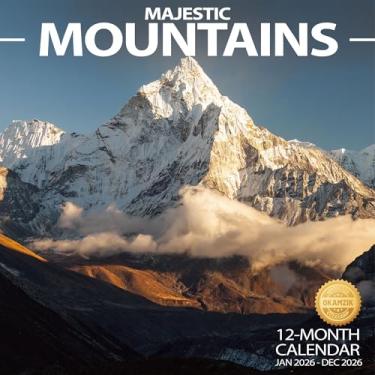 Imagem de Calendário de parede 2026 – Calendário mensal suspenso Majestic Mountain Peaks com blocos grandes para organização e planejamento, agenda acadêmica, casa, escritório e família, papel grosso e