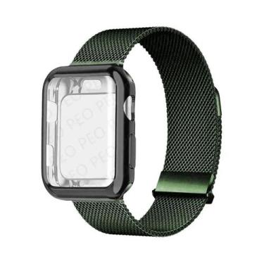 Imagem de Pulseira De Metal Com Fecho Magnético Para Apple Watch, 45mm 44mm 38mm