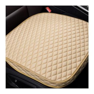 Imagem de FALVFUN Capa de assento de carro, macio e confortável, protetor de assento frontal para veículos, antiderrapante, respirável, automotivo, capa de almofada, universal para SUVs, caminhões, sedãs (bege)