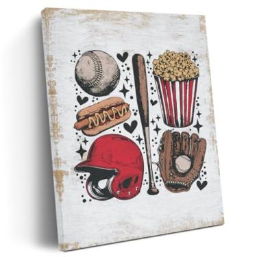 Imagem de Decoração de parede retrô de beisebol, arte de parede, decoração de parede, vintage, dia do jogo de beisebol, impressões, pôster, pintura, arte, para escritório, casa de fazenda, quarto, filho