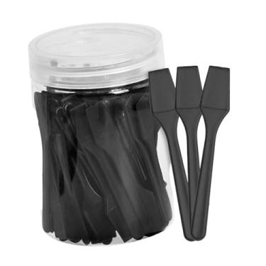 Imagem de Kokiya Espátulas para Base, Espátulas Cosméticas Profissionais para Misturar e Amostrar, Mini Colher Portátil para Pote de Produtos de Cuidados com a Pele, Preto