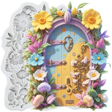 Imagem de MYPRACS Garden gate molde de silicone para decoração de bolo de açúcar topo de cupcake pasta de goma de chocolate argila de polímero