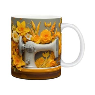 Imagem de Caneca Sewing engraçada, Quilting Caneca De Café | Copo de caneca de café - Caneca de café engraçada e exclusiva para micro-ondas para quilters, mães, irmãs, avós, tias, filhas