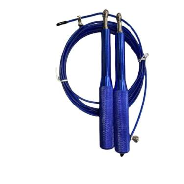 Imagem de Corda De Pular Rolamento Cabo De Aço Profissional (GROSSA(Azul ESCURO))