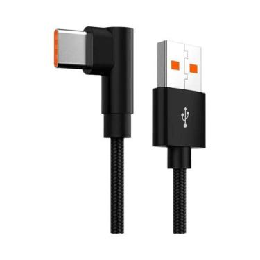 Imagem de Cabo USB Tipo C De Carregamento Rápido 66W Com Ângulo De 90 Graus Para