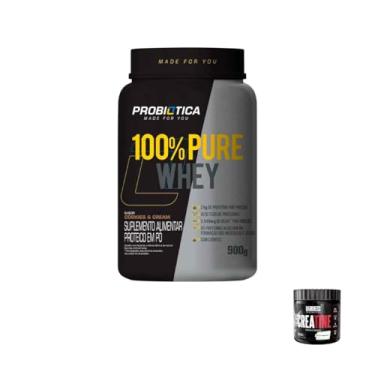 Imagem de Kit 100% Pure Whey 900g Cookies And Cream + Creatina Creapure 200g