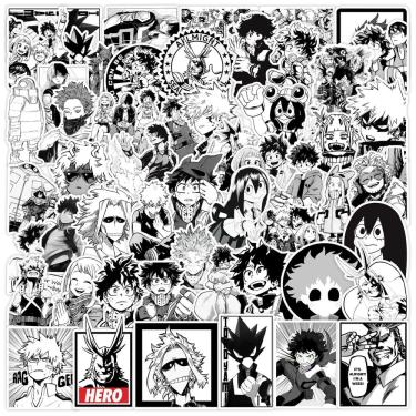 Imagem de Adesivos de vinil impermeável My Heros Academias, anime, 50 unidades