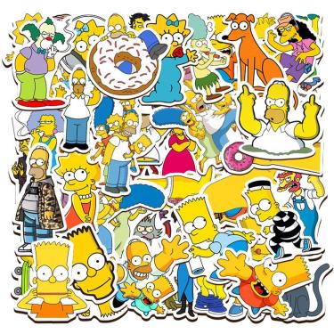 Imagem de Adesivos de vinil impermeável Simpsons Anime 50 unidades/lote