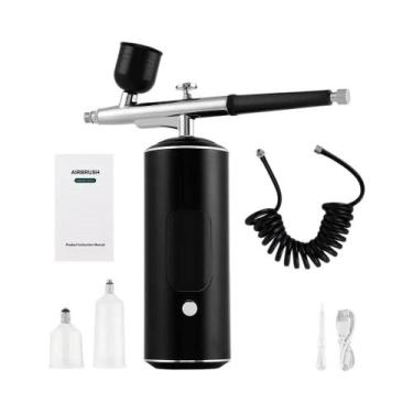 Imagem de Kit De Aerógrafo Mini Portátil Com Compressor De Ar Para Pintura De Un