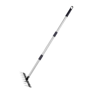 Imagem de Generic Ferramenta de puxar ancinho de jardim com cabo removível, enxada de jardim, cultivador agrícola, enxada para cultivo em fazenda, quintal e afofamento, Style a