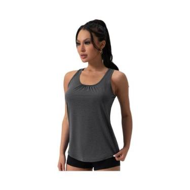 Imagem de Top De Yoga Sem Mangas Com Decote Em V Para Mulheres, Cor Sólida, Solt