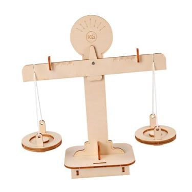 Imagem de MERIGLARE Kit de Balança de Madeira Faça Você Mesmo, Brinquedo Educativo de Matemática com Balança de Braço, Kit para Montar Modelo de para Aniversário de