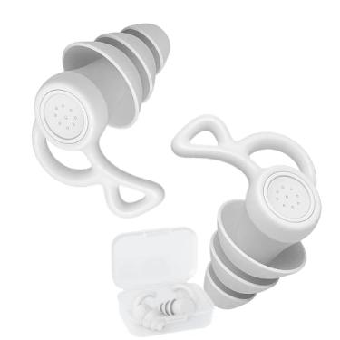 Imagem de Tampão De Ouvido Protetor Auricular Natação Dormir Antiruído (Branco, Tamanho único)