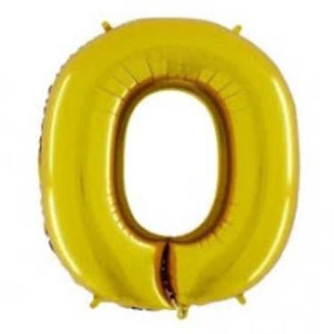 Imagem de Balao metalizado 40cm dourado letra o - PB Festas