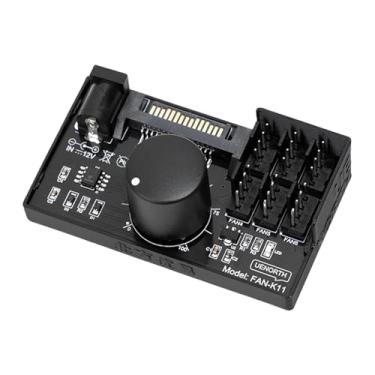 Imagem de Generic Controlador de ventoinha PWM de 4 pinos e 12 V, hub de ventoinhas compacto de 60 W para componentes de computador, alimentação DC para gabinetes
