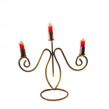 Imagem de Castiçal Natalino de Ferro – Ornamentado Porta Vela, Ideal para Ambientes Festivos de Natal