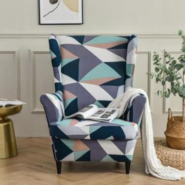 Imagem de Capa de poltrona com encosto macio, capas de cadeira lavável, protetor de móveis, tecido elástico, para sala de jantar, escritório, decoração de casa, sala de estar - tipo 07||Tamanho regular
