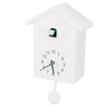 Imagem de HEEPDD Relógio de Parede Bird House Com Função de Chamada Inteligente, Relógio de Parede de Pêndulo Estilo Nórdico, Perfeito para Decoração de Quarto de Escritório e Sala de Estar de Bird House Com